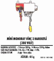 Mini Monoray Vinç 2 Hareketli (380 Volt)