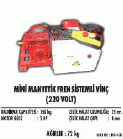 Mini Manyetik Fren Sistemli Vinç(220 Volt)