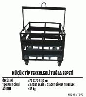 Küçük Tip Tekerlekli Tuğla Sepeti