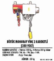 Büyük Monoray Vinç 2 Hareketli (380 Volt)