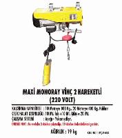 MAxi Monoray Vinç 2 Hareketli (220 Volt)