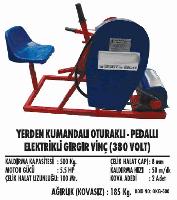 Yerden Kumandalı Oturaklı- Pedallı Elektrikli Gırgır Vinç (380 Volt)
